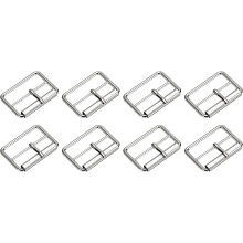 Metal Roller Buckles, Triglides Slider Movable Bar Strap Adjuster Rectangle Keeper for Bags Leather Crafts
