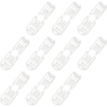10Pcs Cord End Tips, Nylon Zipper Pull Cord Stopper Drawstrings Ends Cord Lock for Backpack Sneakers Jacket Shoes (20x12mm, Clear)