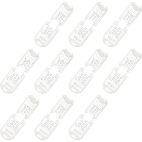 10Pcs Cord End Tips, Nylon Zipper Pull Cord Stopper Drawstrings Ends Cord Lock for Backpack Sneakers Jacket Shoes (20x12mm, Clear)