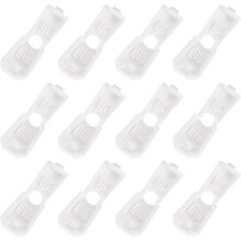 12Pcs Cord End Tips, Nylon Zipper Pull Cord Stopper Drawstrings Ends Cord Lock for Backpack Sneakers Jacket Shoes (19x13mm, White)