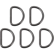 5pcs Metal D Ring 1.6"(40mm) D-Rings Buckle for Hardware Bags Belts Craft DIY Accessories Black