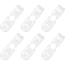 6Pcs Cord End Tips, Nylon Zipper Pull Cord Stopper Drawstrings Ends Cord Lock for Backpack Sneakers Jacket Shoes (20x12mm, Clear)
