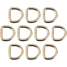 10pcs Metal D Ring 0.8"(20mm) D-Rings Buckle for Hardware Bags Belts Craft DIY Accessories Gold Tone