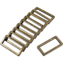 Metal Rectangle Ring Buckles 32x12.5mm for Bags Belts DIY Bronze Tone 20pcs