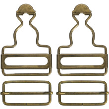 Overall Buckles, Retro Metal Suspender Replacement Buckles for Trousers Cotton Jacket