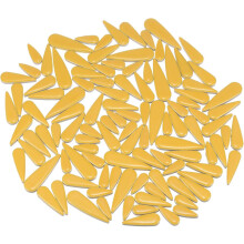 Ceramic Mosaic Tiles, 200g Teardrop Flower Leaves Tiles Mosaic Blocks for Art Craft and Home Decorations, Ginger Yellow