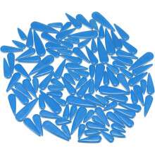 Ceramic Mosaic Tiles, 200g Teardrop Flower Leaves Tiles Mosaic Blocks for Art Craft and Home Decorations, Lake Blue