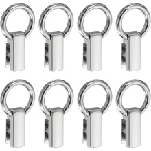 Bag Side Clip Buckle, 8Pcs 0.28" Metal Suspending Handbag Strap Chain Connector with D Ring for DIY, Purse Crossbody Shoulder (Silver Tone, 40mm)