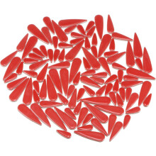 Ceramic Mosaic Tiles, 200g Teardrop Flower Leaves Tiles Mosaic Blocks for Art Craft and Home Decorations, Red