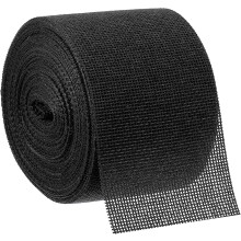 10 Yards 2.4 inch Natural Burlap Ribbon Jute Burlap Wired Ribbon Rustic Ribbon for DIY Crafts Gift Wrapping Home Decor Wreath, Black
