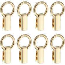 Bag Side Clip Buckle, 8Pcs 0.28" Metal Suspending Handbag Strap Chain Connector with D Ring for DIY, Purse Crossbody Shoulder (Light Golden, 40mm)