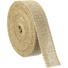 10 Yards Natural Burlap Ribbon, 1.2 inch Jute Burlap Wired Ribbon Rustic Ribbon for DIY Sewing Crafts Gift Wrapping Home Decor