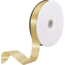 Satin Ribbon, 1 Inch x 100 Yards Gold Single Face Polyester Satin Ribbon for Gift Wrapping, Crafts, Wedding Party Decorations, Bow Making