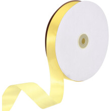 Satin Ribbon, 1 Inch x 100 Yards Light Gold Single Face Polyester Satin Ribbon for Gift Wrapping, Crafts, Wedding Party Decorations, Bow Making