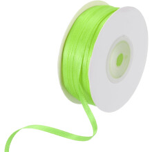 Satin Ribbon, 1/8 Inch x 100 Yards Bright Green Double Face Polyester Satin Ribbon for Gift Wrapping, Crafts, Wedding Party Decorations, Bouquet, Bow
