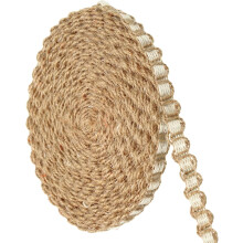 10 Yards 0.5 inch Burlap Ribbon Natural Jute Burlap Lace Craft Ribbon Rustic Ribbon Roll for DIY Sewing Crafts Gift Wrapping Home Decor