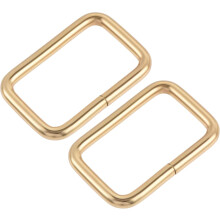 Metal Rectangle Ring Buckles 32x20mm(1.26"x0.79") Inside Dimension for Bags Belts DIY Accessories Gold Tone 30pcs