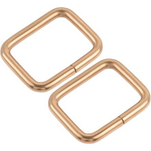 Metal Rectangle Ring Buckles 25x20mm(0.98"x0.79") Inside Dimension for Bags Belts DIY Accessories Gold Tone 30pcs