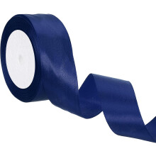 24 Yards 1-1/2 inch Navy Blue Satin Ribbon Polyester Solid Ribbon for Gift Crafted Wreath Wrapping Wedding Decoration Bouquet Accessories
