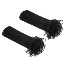 3.8 Yards Flower Wrapping Mesh Paper, Pure Edge Black Floral Bouquet Packaging for Florist Supplies Wedding Festival Gift Package Christmas Decor 2 Pc