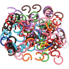 200Pcs Open Jump Rings, 8mm Colorful O-Ring Connectors for DIY Crafts Bracelet Necklaces Jewelry Making, 1 Set of Multi Color