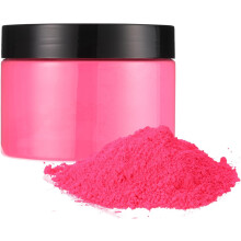3.5oz (100g) Fluorescent Pigment Nail Powder Neon Pigment Powder Made of Resin (Water-Based) for Ink, Coating, Leather, Printing, Pink