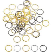 50Pcs Open Jump Rings, 15mm Twisted O-Ring Connectors for DIY Crafts Bracelet Necklaces Jewelry Making, Multi Color