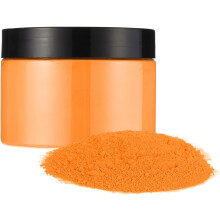 3.5oz (100g) Fluorescent Pigment Nail Powder Neon Pigment Powder Made of Resin (Water-Based) for Ink, Coating, Leather, Printing, Orange Yellow