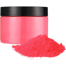 3.5oz (100g) Fluorescent Pigment Nail Powder Neon Pigment Powder Made of Resin (Water-Based) for Ink, Coating, Leather, Printing, Bright Red