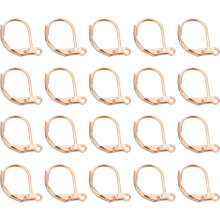 20Pcs LeverBack Earring Hooks French Ear Wire LeverBack Earring Hook Clip DIY Earrings for Earrings Jewelry Making, Rose Gold
