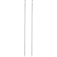 2Pcs Long Hand Sewing Needles, 12" Length Duty Large Eye Needles Upholstery Needle for Canvas Carpet Leather Home Crafts Projects Repair Stitching