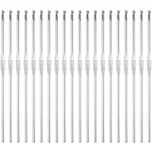 20Pcs Crochet Hook Stainless Steel 2.5mm Metal Knitting Needles for DIY Craft Lace Yarn
