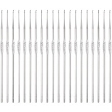 20Pcs Crochet Hook Stainless Steel 0.85mm US Size 13 Metal Knitting Needles for DIY Craft Lace Yarn