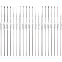 20Pcs Crochet Hook Stainless Steel 0.9mm Metal Knitting Needles for DIY Craft Lace Yarn