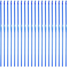 20Pcs Aluminum Crochet Hook 2.5mm Knitting Needles for DIY Craft Yarn Blue