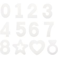 8 Inch Number Stencils Set Plastic Number Stencils with Star, Heart and Ring, Reusable Digital Templates for Cake Stencil Walls Arts