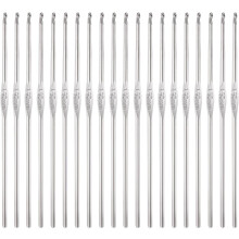 20Pcs Crochet Hook Stainless Steel 1.9mm US Size 5 Metal Knitting Needles for DIY Craft Lace Yarn