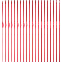 20Pcs Aluminum Crochet Hook 2.0mm Knitting Needles for DIY Craft Yarn Red