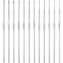 48Pcs Stainless Steel Crochet Hook Set 0.6mm-1.9mm Knitting Needles for DIY Craft Yarn