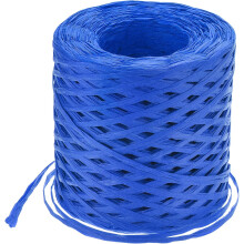 Raffia Paper Craft Ribbon, 1/4 Inch 218 Yards Raffia Twine String Packing Paper Twine for Christmas Wrapping DIY Craft, Sapphire