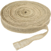 Burlap Ribbon, 1 Inch Wide 27 Yards Natural Jute Fabric Ribbon for DIY Crafts Gift Party Christmas Home Decor