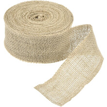 Burlap Ribbon, 2 Inch Wide 11 Yards Natural Jute Fabric Ribbon for DIY Crafts Gift Party Christmas Home Decor
