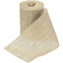Burlap Ribbon, 5.9 Inch Wide 11 Yards Natural Jute Fabric Ribbon for DIY Crafts Gift Party Christmas Home Decor