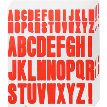 220pcs 4 Sheets Letter Stickers Vinyl Waterproof Alphabet Self Adhesive Sticker Letters for Indoor/Outside Sticker Decal Mailbox Craft Door Car Christ