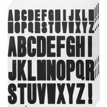 220pcs 4 Sheets Letter Stickers Vinyl Waterproof Alphabet Self Adhesive Sticker Letters for Indoor/Outside Sticker Decal Mailbox Craft Door Car Christ