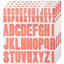 220pcs 4 Sheets Letter Stickers Vinyl Waterproof Alphabet Self Adhesive Sticker Letters for Indoor/Outside Sticker Decal Mailbox Craft Door Car Christ