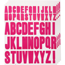 220pcs 4 Sheets Letter Stickers Vinyl Waterproof Alphabet Self Adhesive Sticker Letters for Indoor/Outside Sticker Decal Mailbox Craft Door Car Christ
