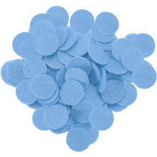 200Pcs Round Felt Circles Soft Thick for Crafts 9/16 Inch Felt Pads for DIY Sewing Handcraft Blue