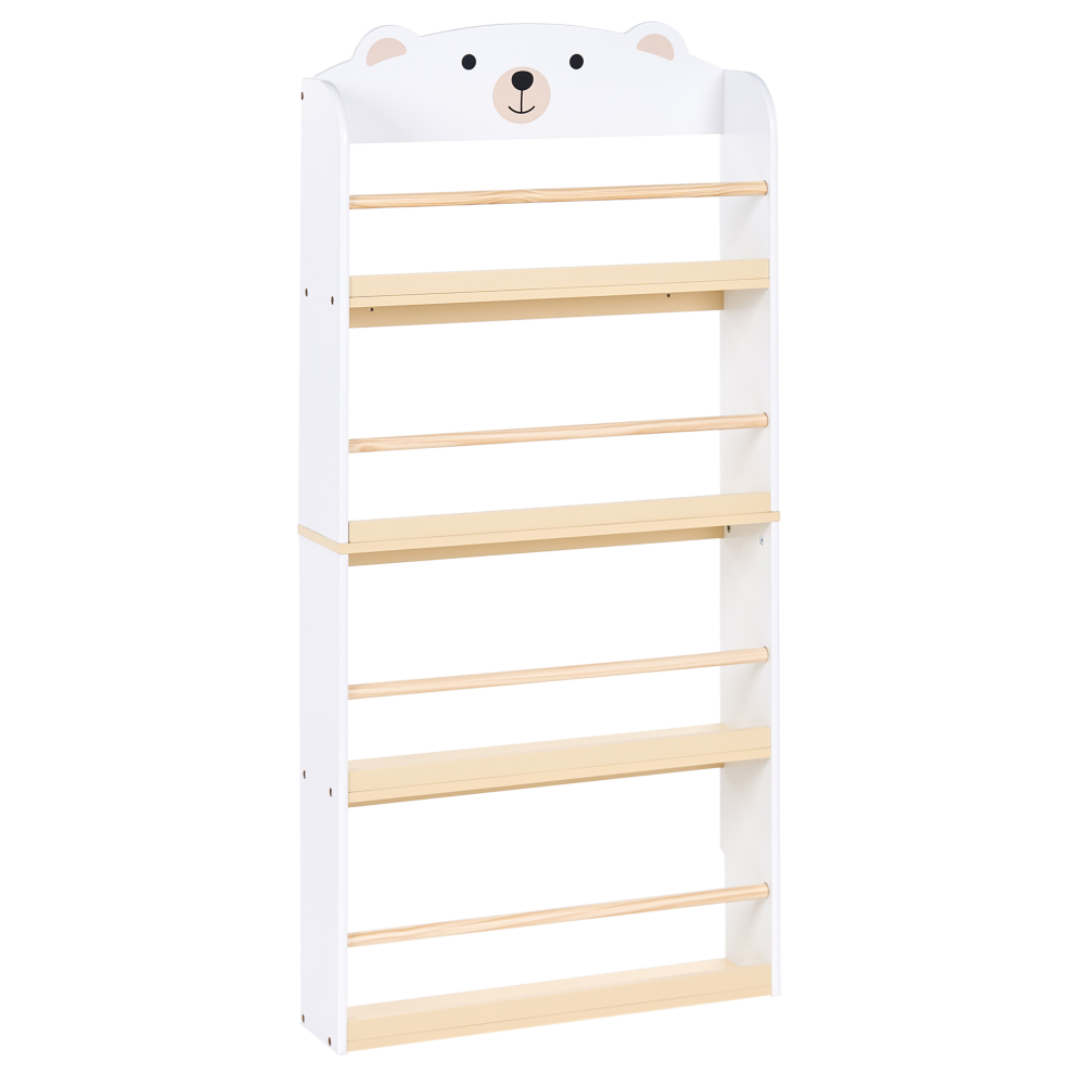 Photos - Dresser / Chests of Drawers Beliani 4 Tier Bookcase MIMILI 124 cm White 