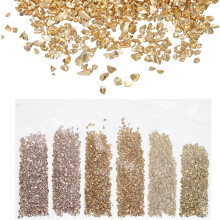 Crushed Glass High Luster Chips 1-3mm 30g Irregular Glass Metallic Crystal Chips for Resin Arts Craft DIY Vase Filler Jewelry Making Decoration, 3 Col